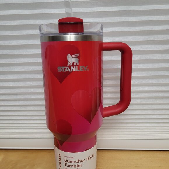 Stanley Target Valentine Tumbler Bundle, 40 Oz Red Hearts & Bottle Boot - Picture 2 of 8